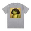 Vintage 90s Casual Oversized T-shirt Funny Frog Face with Bob Haircut Meme T Shirt Unisex Women Fashion Humor Short Sleeve T-shirts