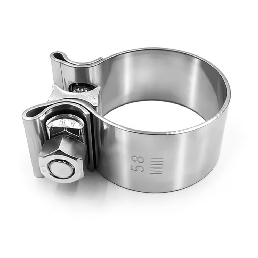 Stainless Steel Pipe Connection Hoop 40-76mm Steel Pipe Clamp Strong Hose Clamp