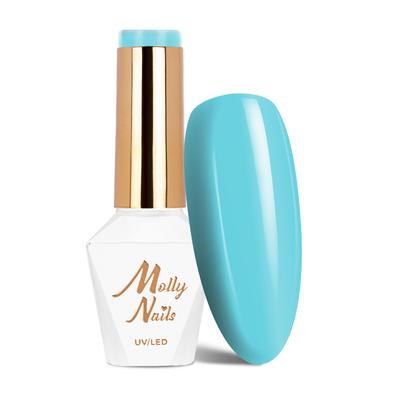 Hybrid LED/UV Gel Polish Molly Nails Fancy Fashion No. 338 Blue Pounch HEMA/Di-HEMA Free 8g
