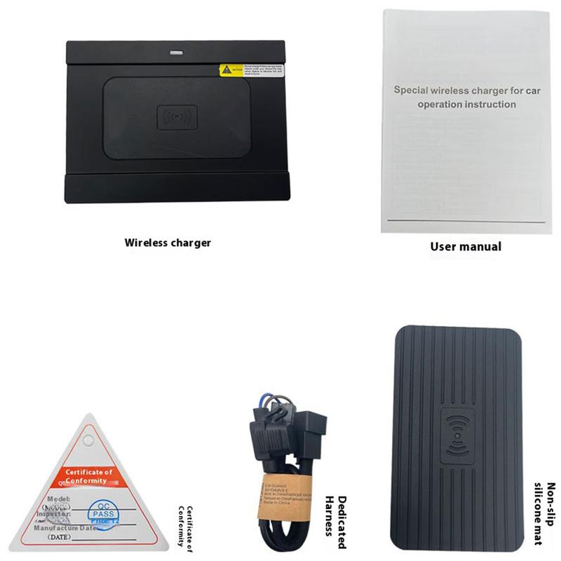 2 Din for KIA Sorento 2015-2018 Car Wireless Mobile Phone Charger Center Console Storage 18W Iphone Fast Charge Plate Holder