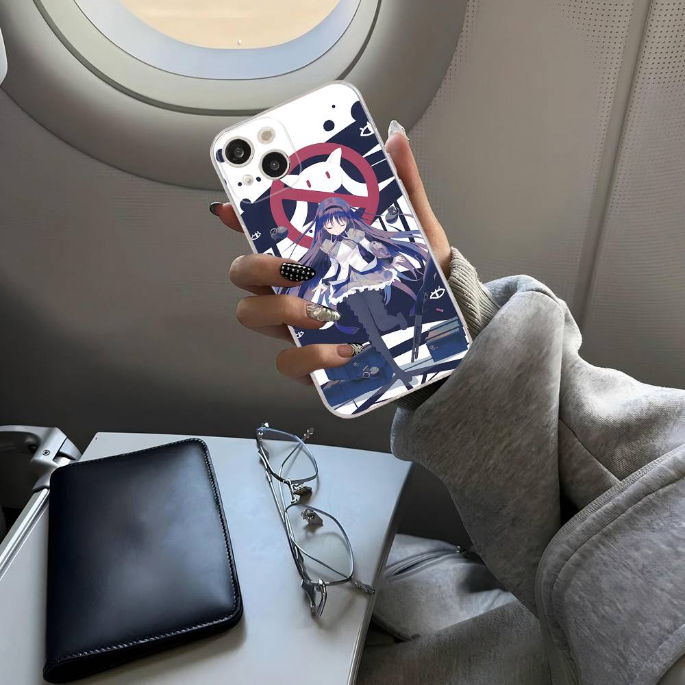 Cute Anime Puella Magi Madoka Magica For IPhone 17 16 15 14 13 12 11 Pro Max Plus Mini Funda For Transparent Cover