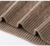 3D Cable Knit V-Neck Cashmere Sweater - Women's Elegant Autumn/Winter 2026 Collection, Loose Slimming Fit