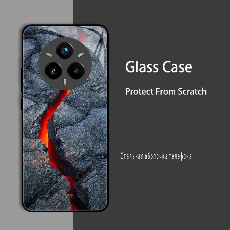 For Realme 14 Pro Plus Case Cover Tempered Glass Case Hard Coque Bumper For Realme 14X 13 Plus 12 Pro Plus GT7 Pro Protect Case