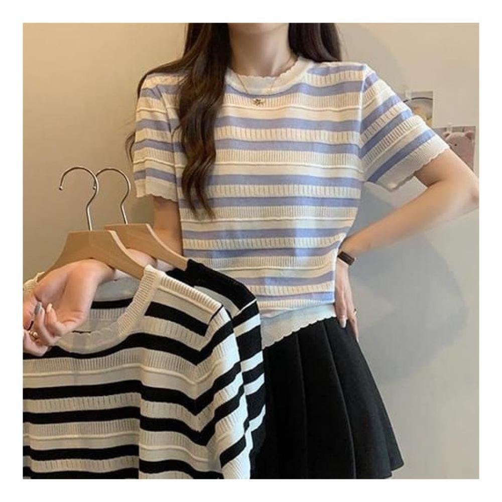 Navava Nk2113 Round Neck Short Sleeve Knit