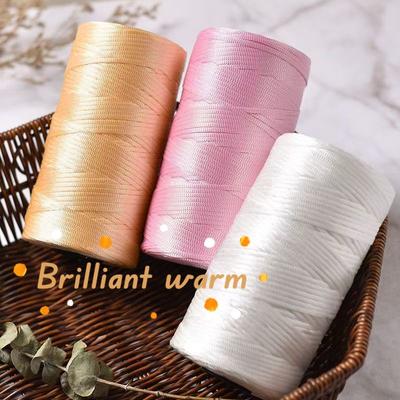 250g/roll Ice Silk Cotton Linen Flat Belt Thread Spring Summer Handmade Weaving Thread DIY Knitting Bag Shoe Knitting Thread
