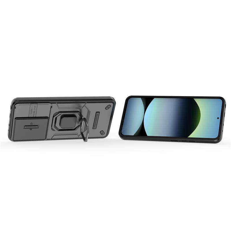 Push Window Phone Case For Redmi Note 14 4G Ring Holder Magnetic Back Cover For Redmi Note 14 4G Case For Redmi Note 14 4G Case