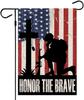 CROWNED BEAUTY Patriotic Memorial Garden Ag12x18 Inch Double Sided Honor the Brave 4th of July American Soldier Cross Inde SSL
