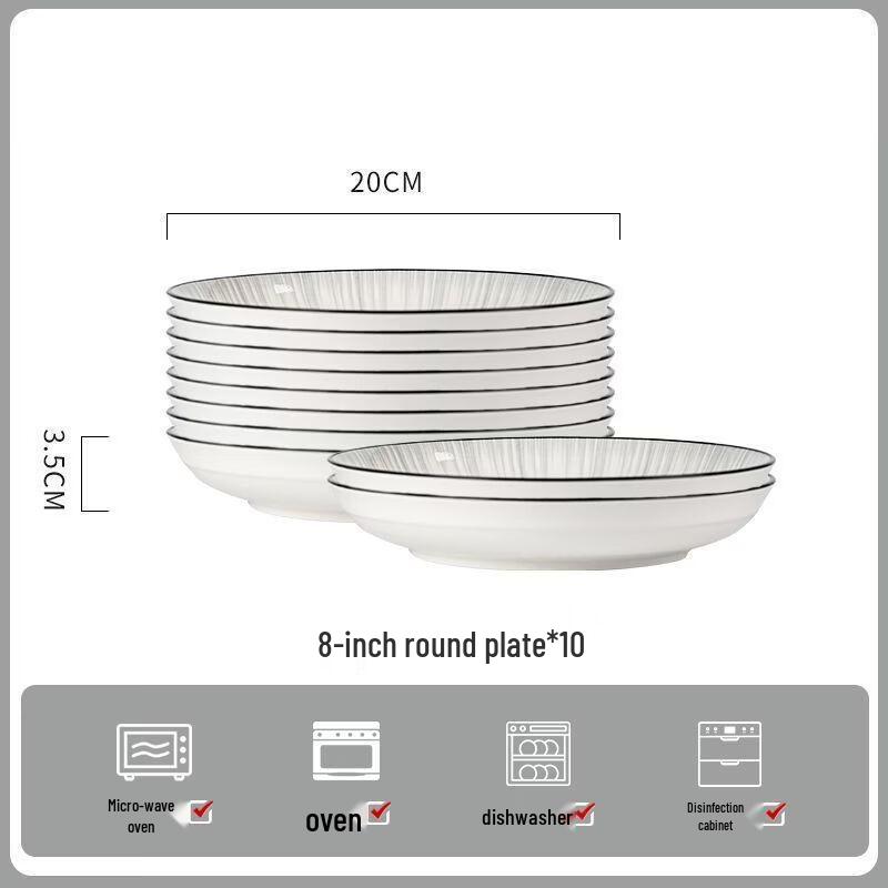 European Bone China Dinner Plate Set