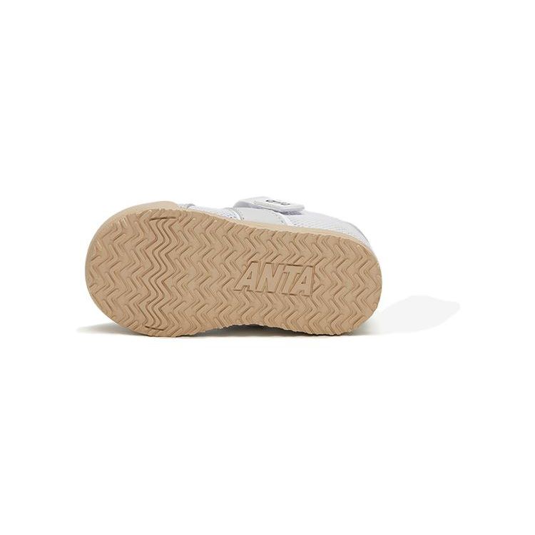 Anta Non-Slip Shock Absorbing Wear-Resistant Low-Top Sports Casual Shoes Baby Sneakers White Brown A322320065-2