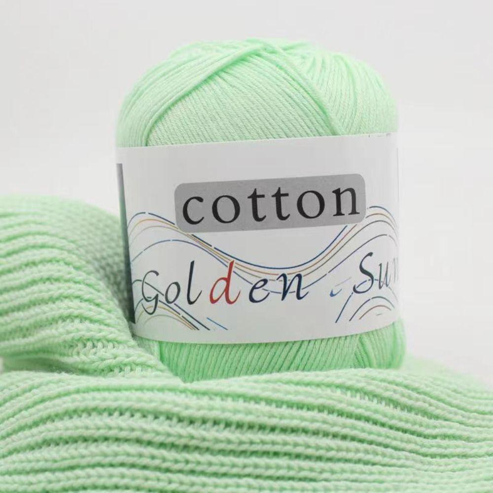 Premium Pure Cotton Cotton Yarn Medium-Thin 50g 200m Hand Knitting Yarn Multi-color Anti-Pilling Crochet Yarn Making Blankets