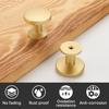 Homdiy 5 Pack Cabinet Knobs Gold Dresser Drawer Knobs - Brushed Brass Cabinet Pulls Kitchen Cabinet Hardware