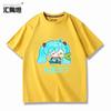 Accented Teto Co Branded Hatsune Miku Surrounding Cartoon Printed Tshirts for Boy and Girl Summer Anime New Tshirts