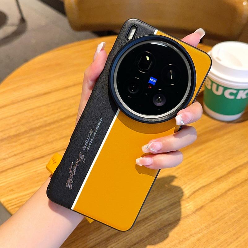 Nachtleuchtende Fluoreszierende Linie Zwei-Pigment Lederhülle Für VIVO X200 Ultra X200s X200 Pro mini X100S Pro Linsenschutzhülle