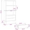 Bookshelf MOLDE 85 X 35 X 170.5 Cm Solid Pine Wood