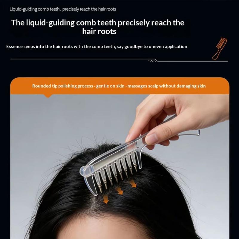 Scalp Liquid Guide Comb Portable Mini Hair Oil Applicator 1PC Lightweight Head Massage Comb for Daily Hair Nourishing