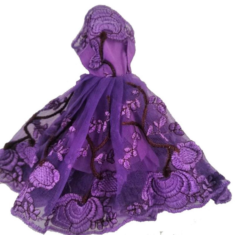 

Кукла Кружевное Вышитое Платье Принцессы Платье Свадебное Платье Одежда для Девочки Юбка на Липучке