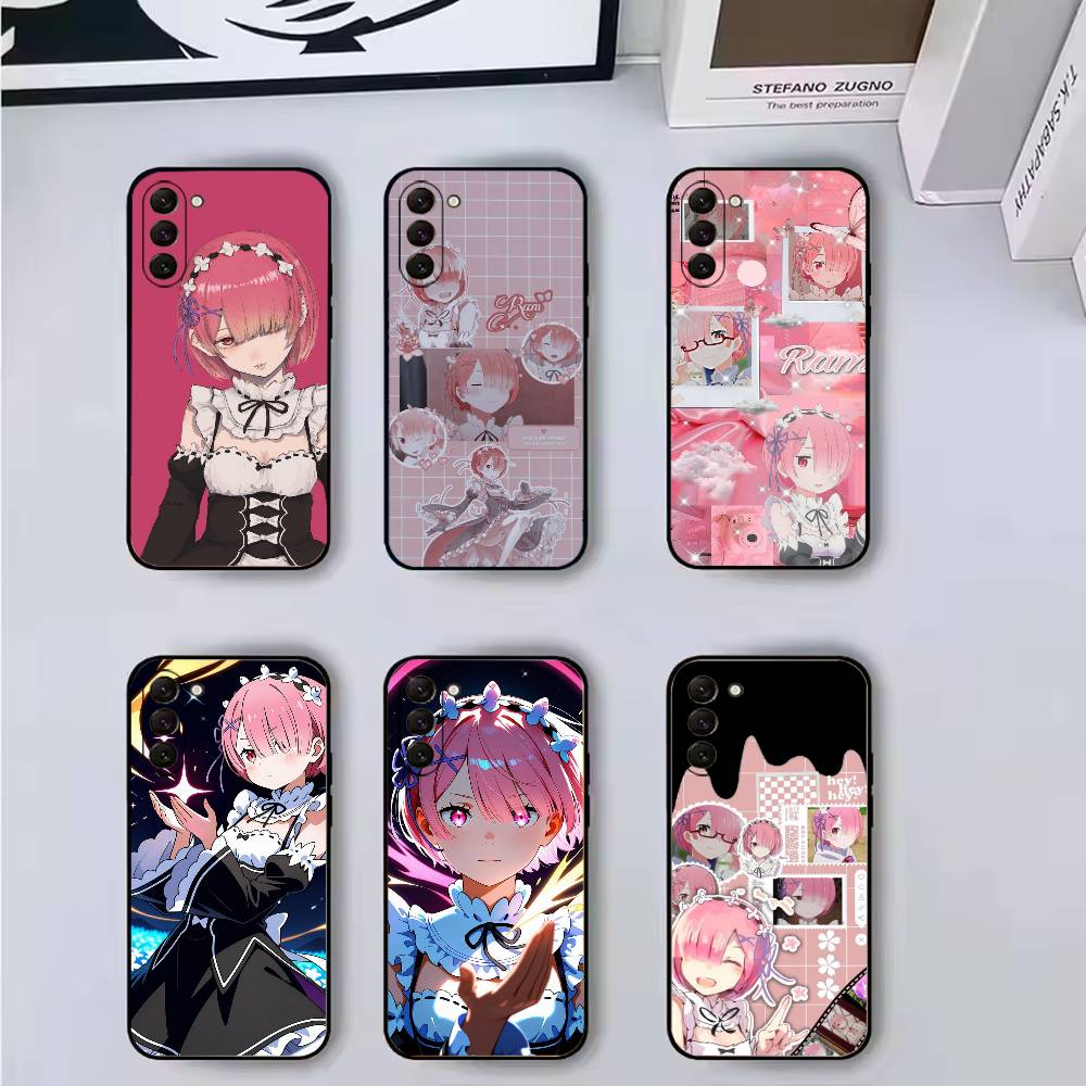 Anime Girl Re Zero R-Ram Phone Case Silicone Soft For Samsung Galaxy A73,A72,A71,A70,A53,A52,A51