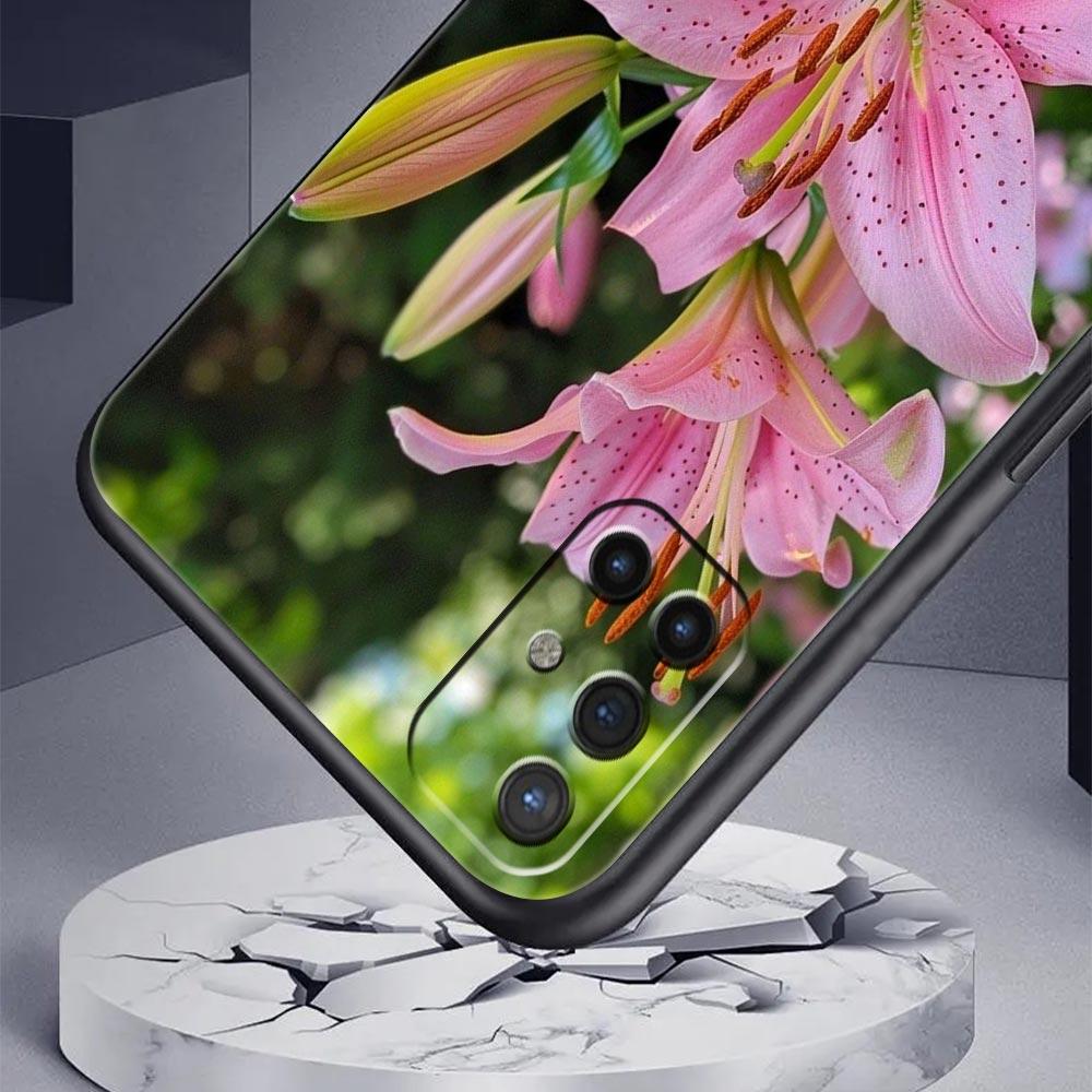 Handyhülle für OnePlus 15 13 12 11 10 9 8 7T Pro 13T 13R 12R 10R 9RT 8T Nord 2T CE 2 3 5G Lite Hülle Realistischer Lilienblumen-Druck