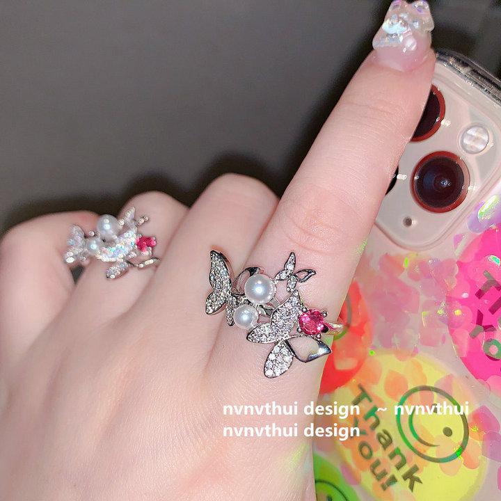 

Vintage Bow Zircon Pearl Ring for Women s Shining AAA High Quality Jewelry Attending Banquets Event Party Jewelry Accessories 6