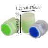 Set of 6 Glow-in-the-Dark Valve Caps | Vibrant neon green design with non-slip grip | Suitable for car, motorcycle.