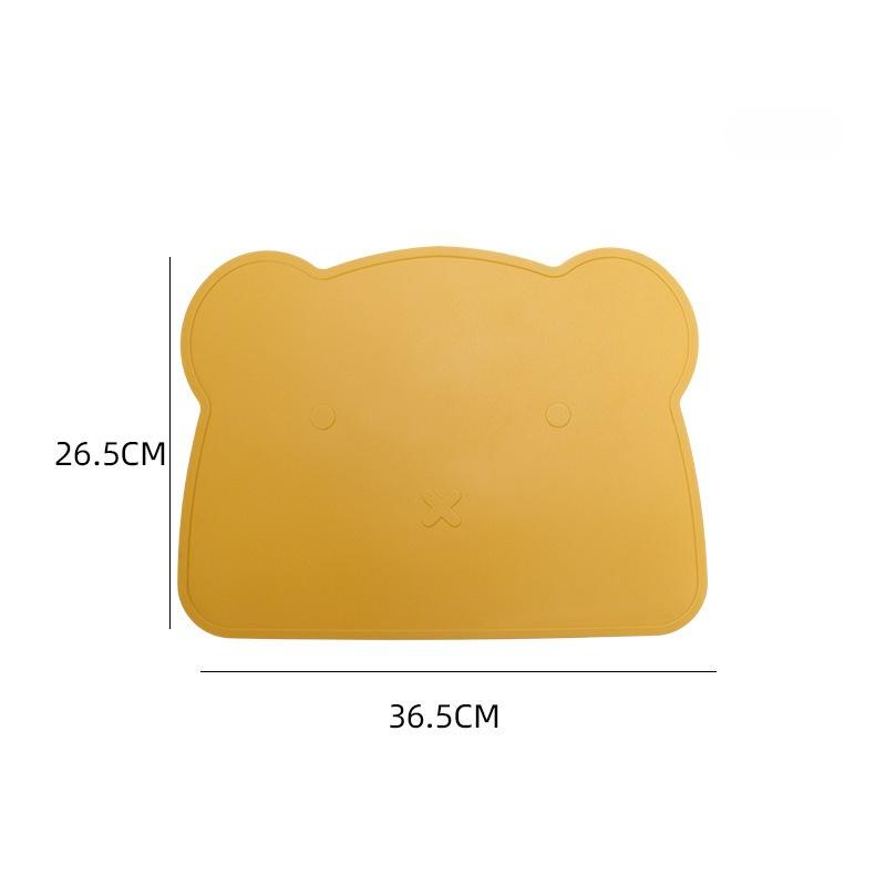 

Silicone meal mat children s thick insulation and anti slip mat hotel home silicone cup mat Western style mat (yellow,26.5X36.5CM) жовтий