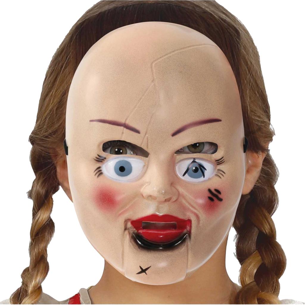 Fiestas Guirca Máscara PVC de Muñeca Aterradora para Niñas
