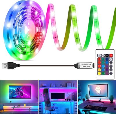 LED Strip Light RGB 1/2/3/4/5M USB 2835SMD Flexible Lamp Tape With Remote Control For TV Backlight Home Party Decoration