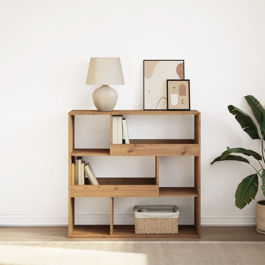 Vidaxl Bücherregal/Raumteiler, Artisan Eiche, 100X33X94,5 Cm
