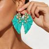 Exaggerated Style Enamel Flower-shaped Earrings for Women, Ear Ornaments