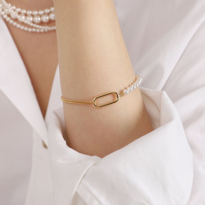 ozel Silver925 Pearl Mix Bracelet PS074B