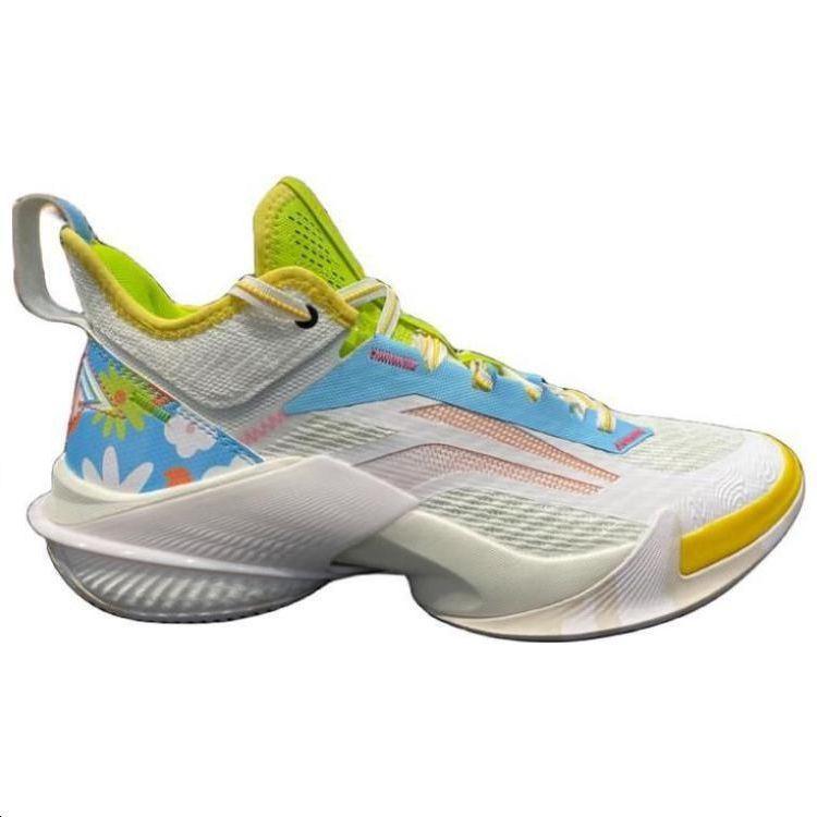 Li-Ning Zapatillas de Baloncesto de Caña Baja Air Strike 10 Amortiguación Soporte Estabilidad Antideslizante Hombre zapatilla Blanco Azul ABAT089-2