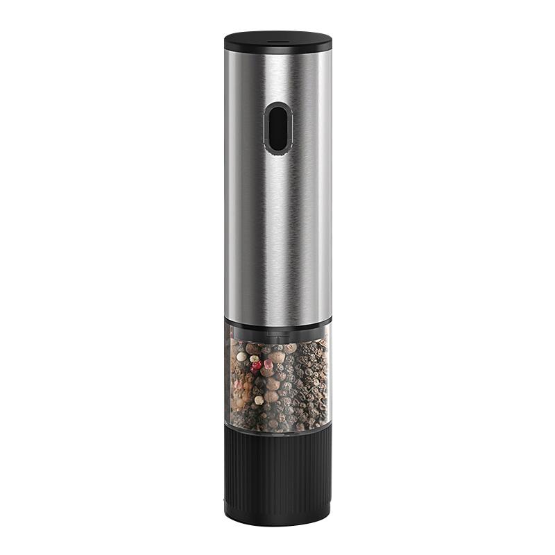 Electric Salt and Pepper Grinder Automatic Rechargeable Pepper Mill Shakers Adjustable Coarseness Kitchen Appliances серебряный