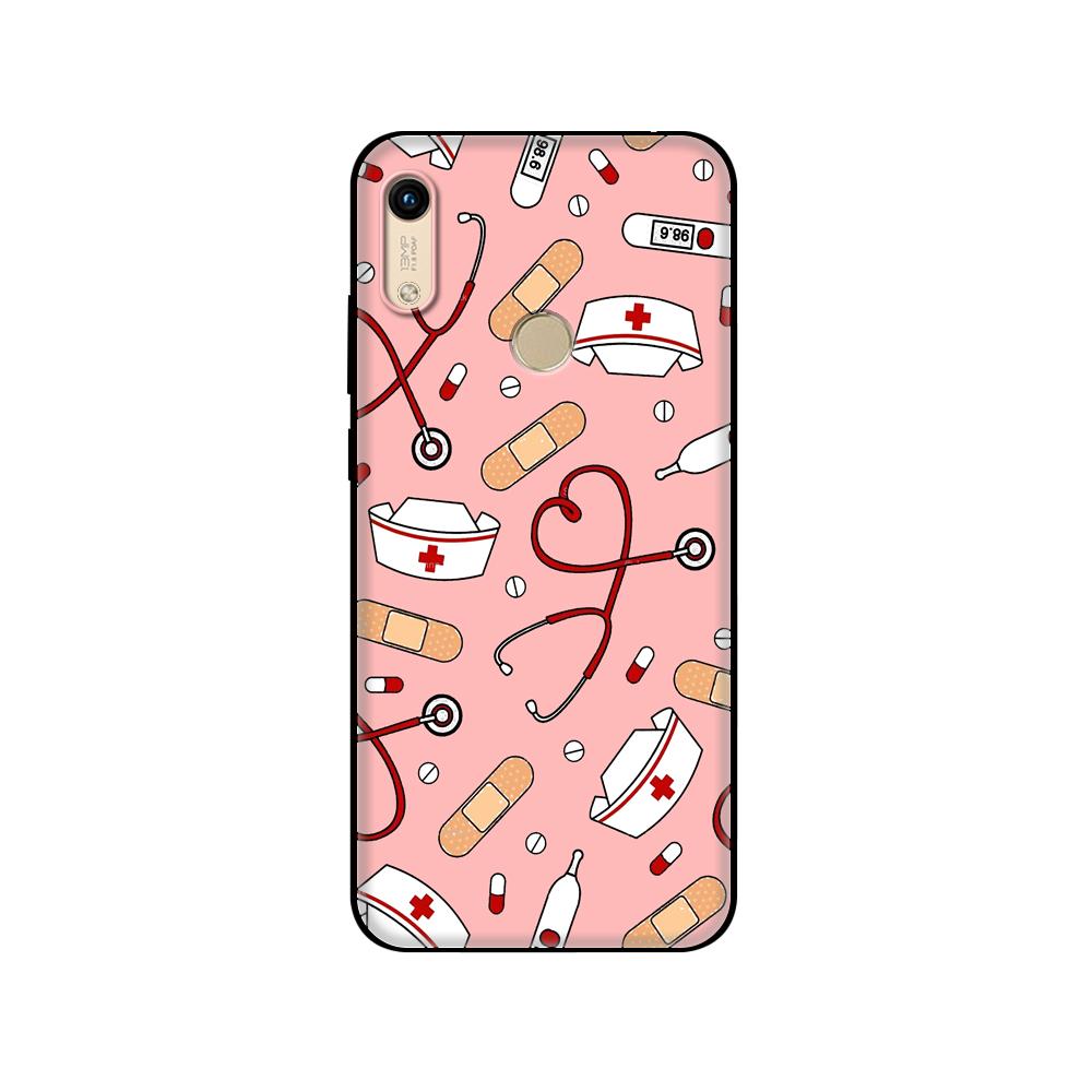 

Черный ТПУ чехол для Huawei Honor 8a Prime 8s Prime 9 Lite honor 9A 9C 9X Premium 9x Pro 9S Чехол Медсестра Медицинская Медицина Здоровье honor 9A