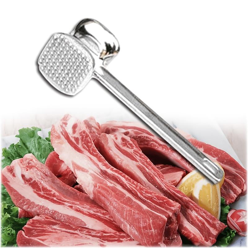 Aluminum Alloy Meat Tenderizer Household Double-sided Meat Steak Hammer Kitchen Beef Tenderizer Food-grade Durable Ergonomic