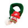 Santa Claus Puppy Kitten Christmas Scarf Elk Pet Color Blocked Scarf Pet Warm Knitted Scarf  Autumn