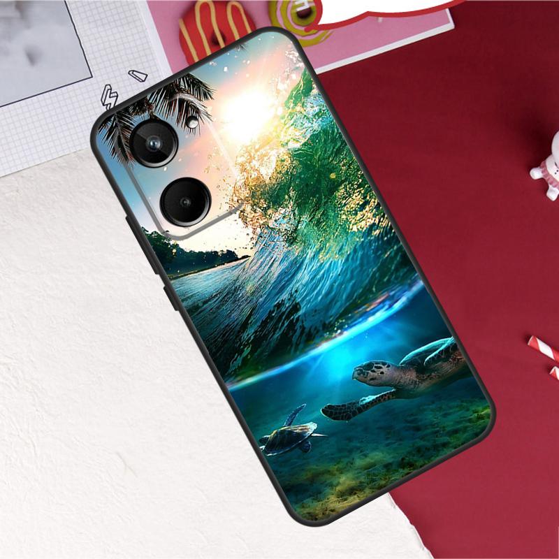 Cute Cartoon Turtles For Realme 10 11 12 13 14 Pro Plus GT6 GT7 15 Pro C61 C67 C63 C71 C55 C51 C65 C53 C75 Case