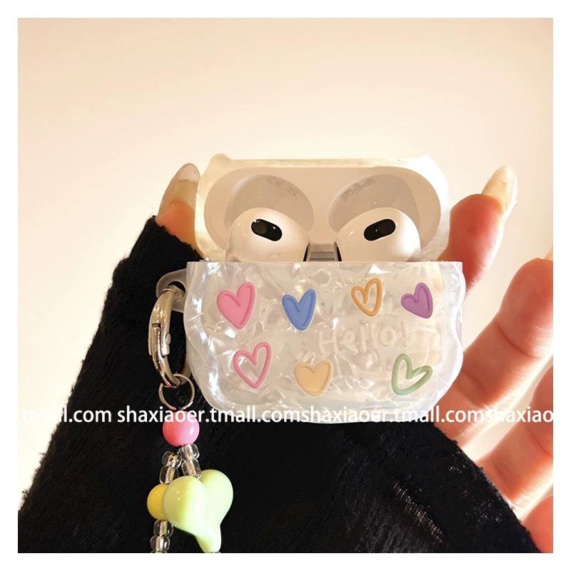 Shell pattern color love for AirPods 1 protective case airpodspro1 earphone cover new apple woman