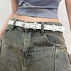 Women'S Y2K Star Rivet Pu Leather Belt Punk Gothic Adjustable Pin Buckle Waistband Trendy Streetwear Decor Belt For Jeans Skirt