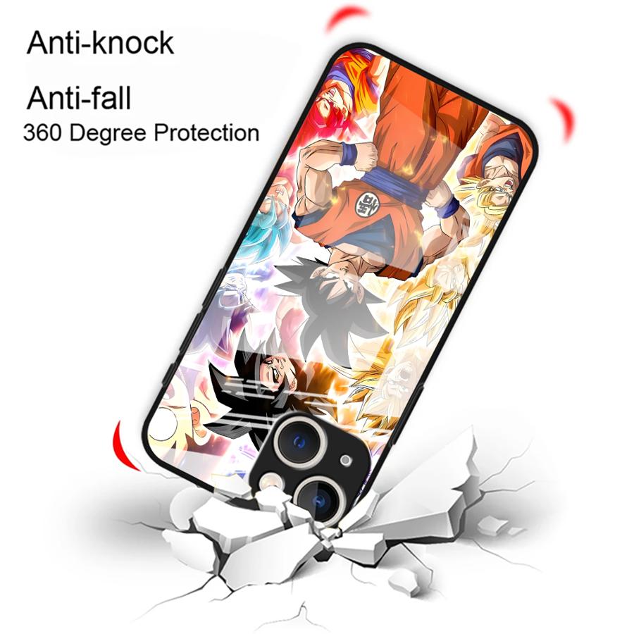 D-ragonS B-allS Glass Phone Cover Case for iPhone 17 Pro Max 16 14 XR 11 8 Air 15 Plus 12 13