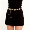 Turquoise Retro Ethnic Waist Chain: Versatile Slimming Accessory for Dresses
