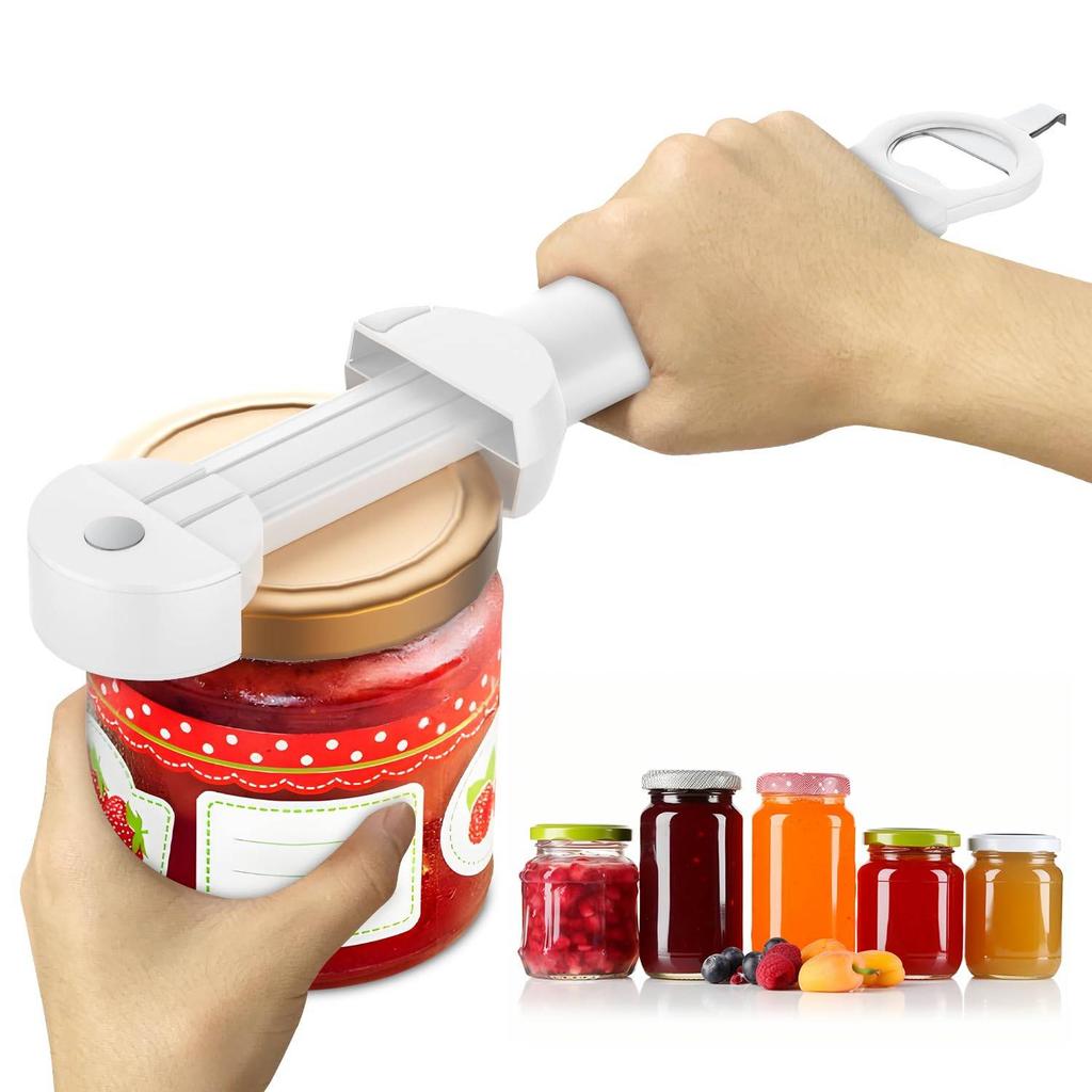 Multi-Function Bottle Opener Retractable JarOpener Stainless SteelThickened Handle Adjustable Screwer Labor-Saving Kitchen Tools