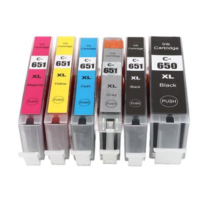 Accesorio de Impresión Cartucho de Tinta Parte para PIXMA MG5460 MG5560 MG5660 MG6360 MG6460 MG6660 6 Colores BK BK C M Y GY