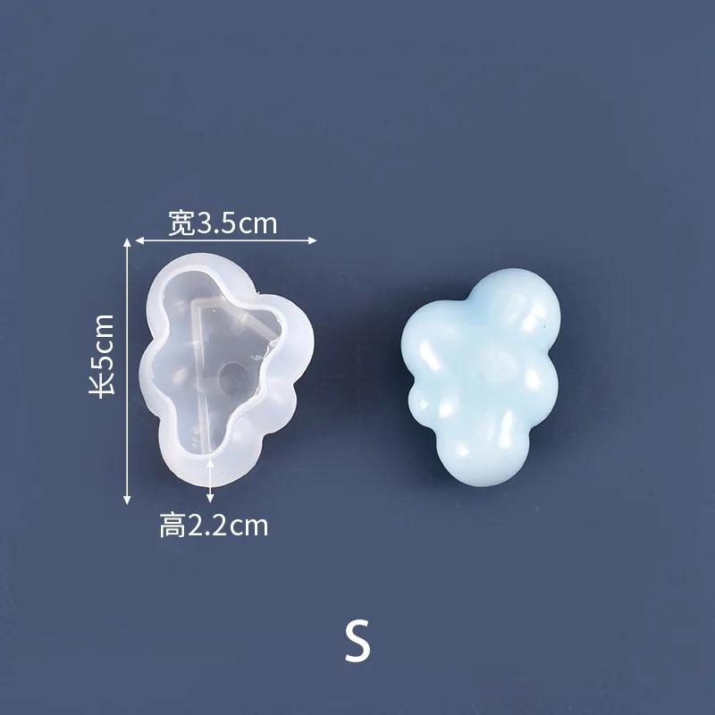 3D Silicone Mold Cloud Shape Chocolate Mousse Fondant Ice Cube Pudding Candy Soap Candle Molds Baking Cake Decoration Tool S/M/L