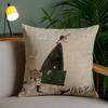 Pillow Case Painting S-Sam Toft Art Sofa Short Plush Double-Sided Hd Printing Room Home Office Gift Cushion Cover
