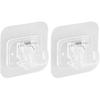 Curtain Rod Bracket, Transparent Self Adhesive Curtain Rod Towel Rod Holder Drapery Hook, Strong Load Rail Rack Brackets & Fixings for Kitchen