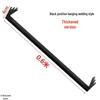 Black & White Clothing Store Stainless Steel Wall-Mounted Display Rack with Side Hooks and Shelving Brackets