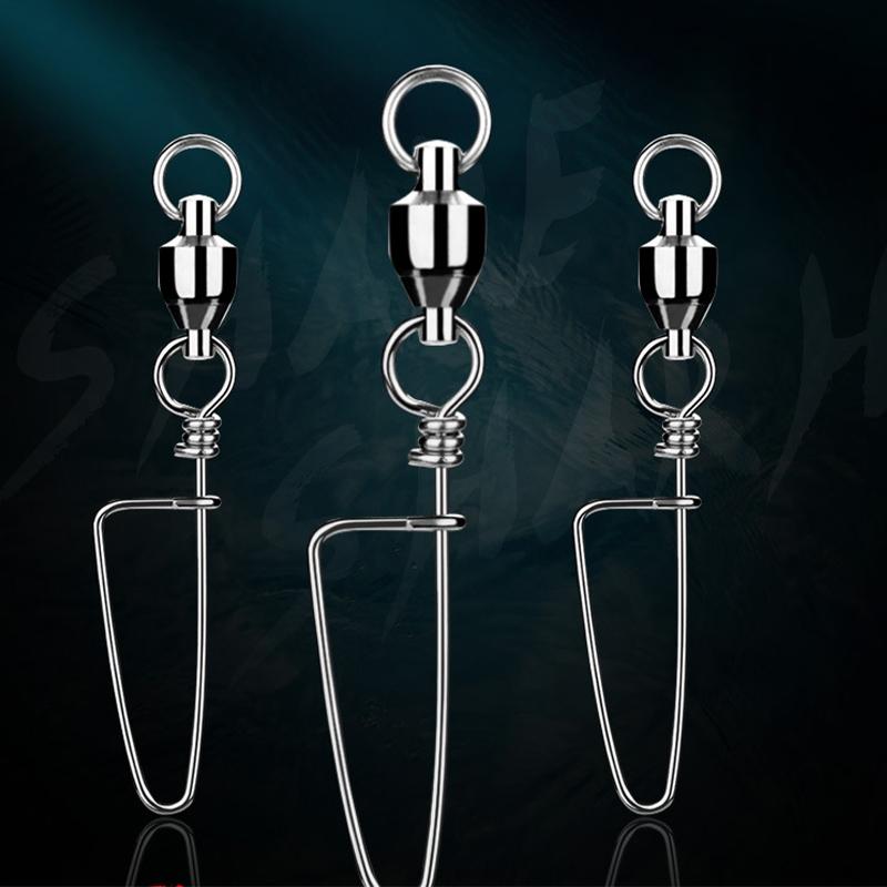 Fishing Gear Tool Accessories Stainless Steel Quick Pin B Type Connector Bearing Swivel Eight Character Connecting Ring Pin