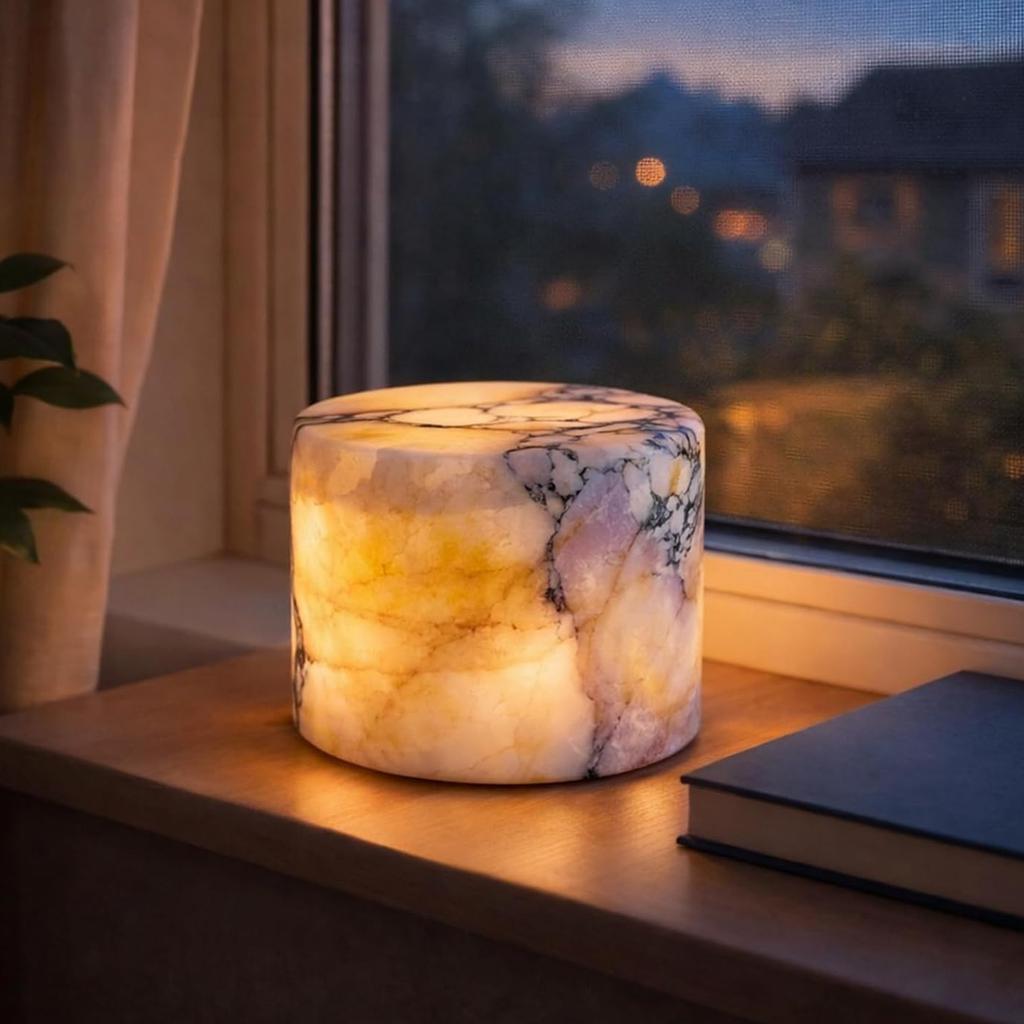 Marble Portable Ambient Lights Adjustable Light Modes Aesthetics Desk Lamp for Home Office Travel Outing Social Occasions