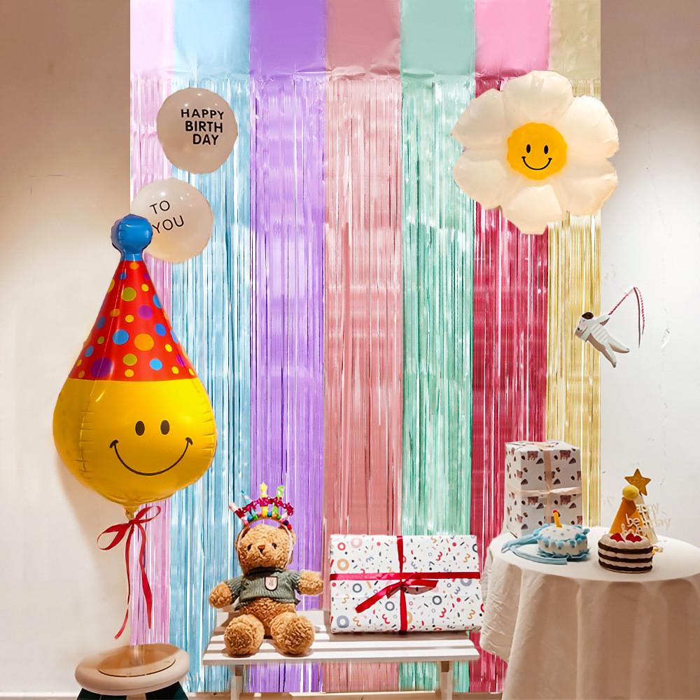 Stunning Matte Rainbow Rain Curtain Decorative Backdrop For Party Festivities