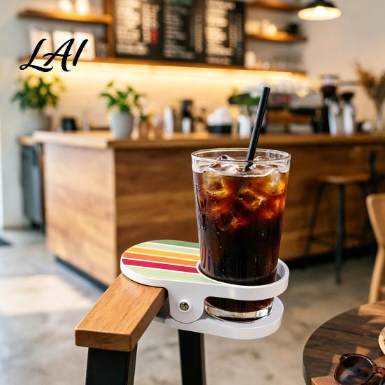 Easy Install Cup Holder Clip-On Drink for Beach Chair Camping Chair Drinking Holder Universal Water Bottle Clip Coffee Mug Soda Can Table Edge